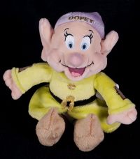 Disney Dopey X-Small Plush Snow White Seven Dwarfs